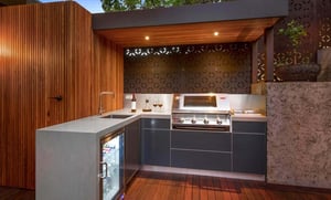 Beefeater Signature 3000SS Matte Steel Grey Corian Ash Concrete Outdoor Kitchen Ascot Vale 2 (Custom)