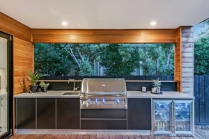 Grand Fire 42 Matte Black Corian Dove Alfresco Kitchen Melbourne (Medium)