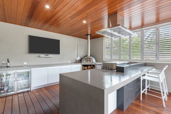Beefeater Proline Corian Ash Concrete Matt White Alfresco Kitchen Mt Eliza 1