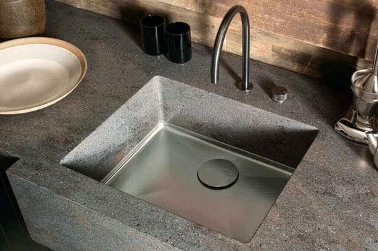 Solid surface with sink