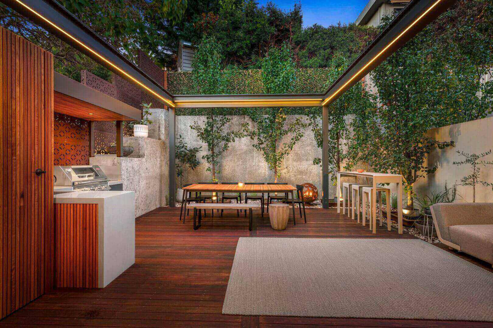 613-LimeTree Alfresco Beefeater Signature 3000SS Matte Steel Grey Corian Ash Concrete Outdoor Kitchen Ascot Vale 5 Small