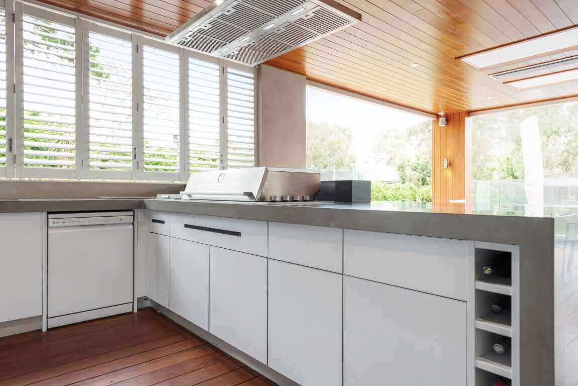 Beefeater Proline Corian Ash Concrete Matt White Alfresco Kitchen Mt Eliza 3LR