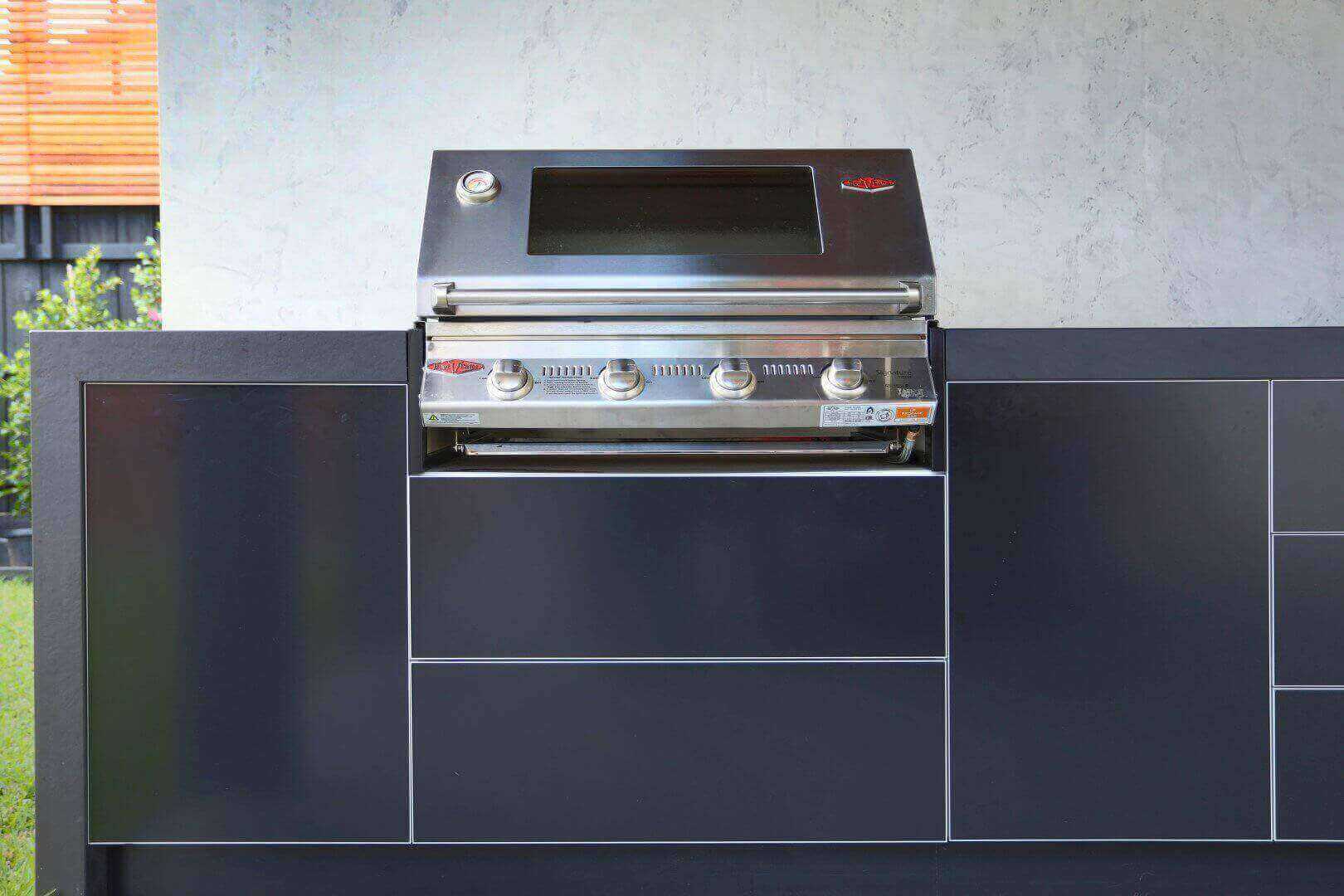 Beefeater Signature 4 Burner BBQ Dekton Sirius Matte Black Outdoor Kitchen Hampton Melbourne 3