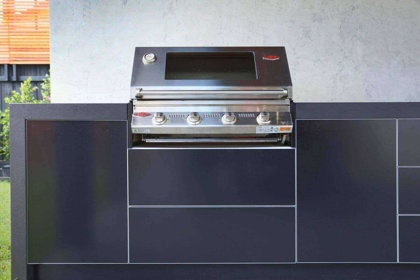 Beefeater Signature 4 Burner BBQ Dekton Sirius Matte Black Outdoor Kitchen Hampton Melbourne 3