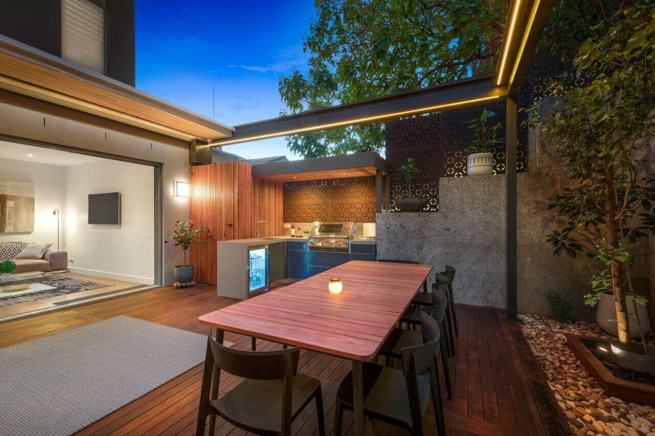  Matte Steel Grey Corian Ash Concrete Outdoor Kitchen Ascot Vale 