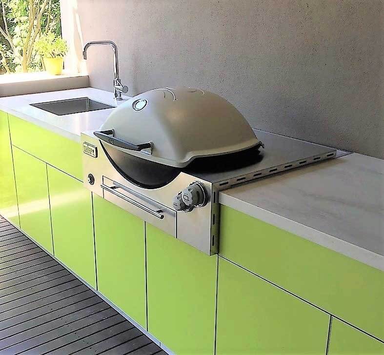 1_Weber-Family-Q3600-Citrus-Green-Corian-Clamshell-Outdoor-Kitchen