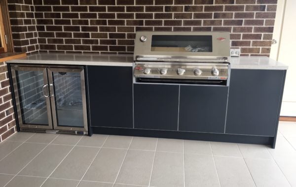 Beefeater Signture 3000S-5-BNR Matte Steel Grey Corian Oyster Alfresco BBQ Kitchen