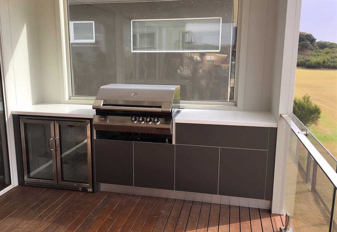 Turbo Elite BBQ Metallic Charcoal Corian Antarctica Alfresco Kitchen