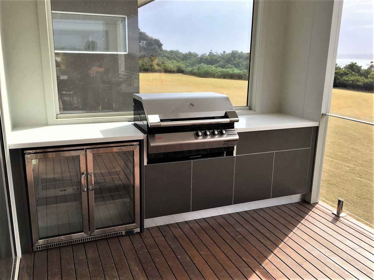 Turbo Elite BBQ Metallic Charcoal Corian Antarctica Alfresco Kitchen